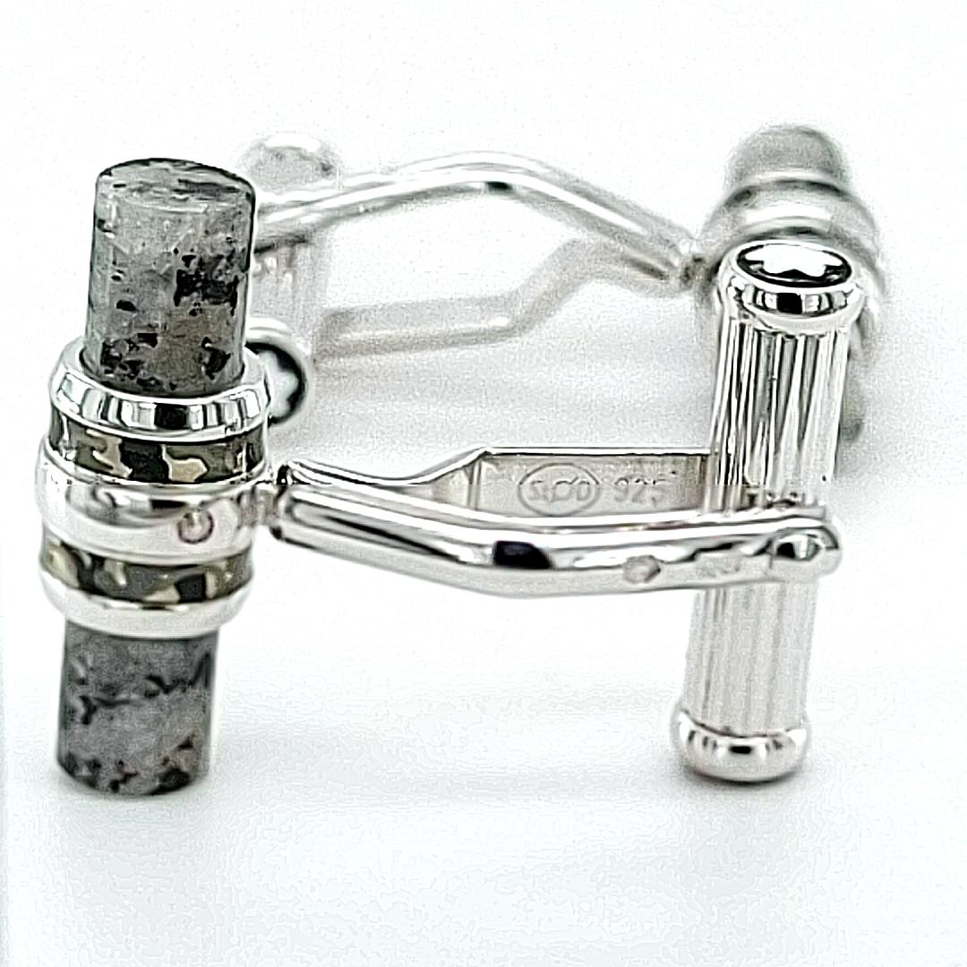 Montblanc Soulmaker Limited Edition 925 Sterling Silver, Granite Cufflinks 2