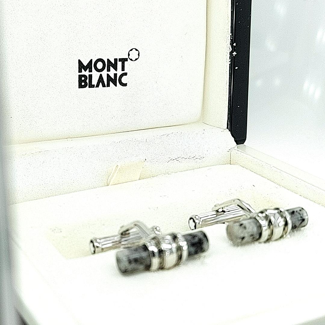 Montblanc Soulmaker Limited Edition 925 Sterling Silver, Granite Cufflinks 3