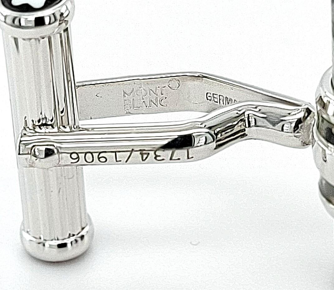 Women's or Men's Montblanc Soulmaker Limited Edition 925 Sterling Silver, Granite Cufflinks