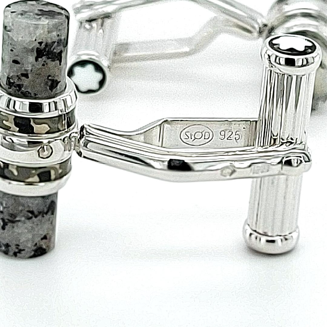 Montblanc Soulmaker Limited Edition 925 Sterling Silver, Granite Cufflinks 1