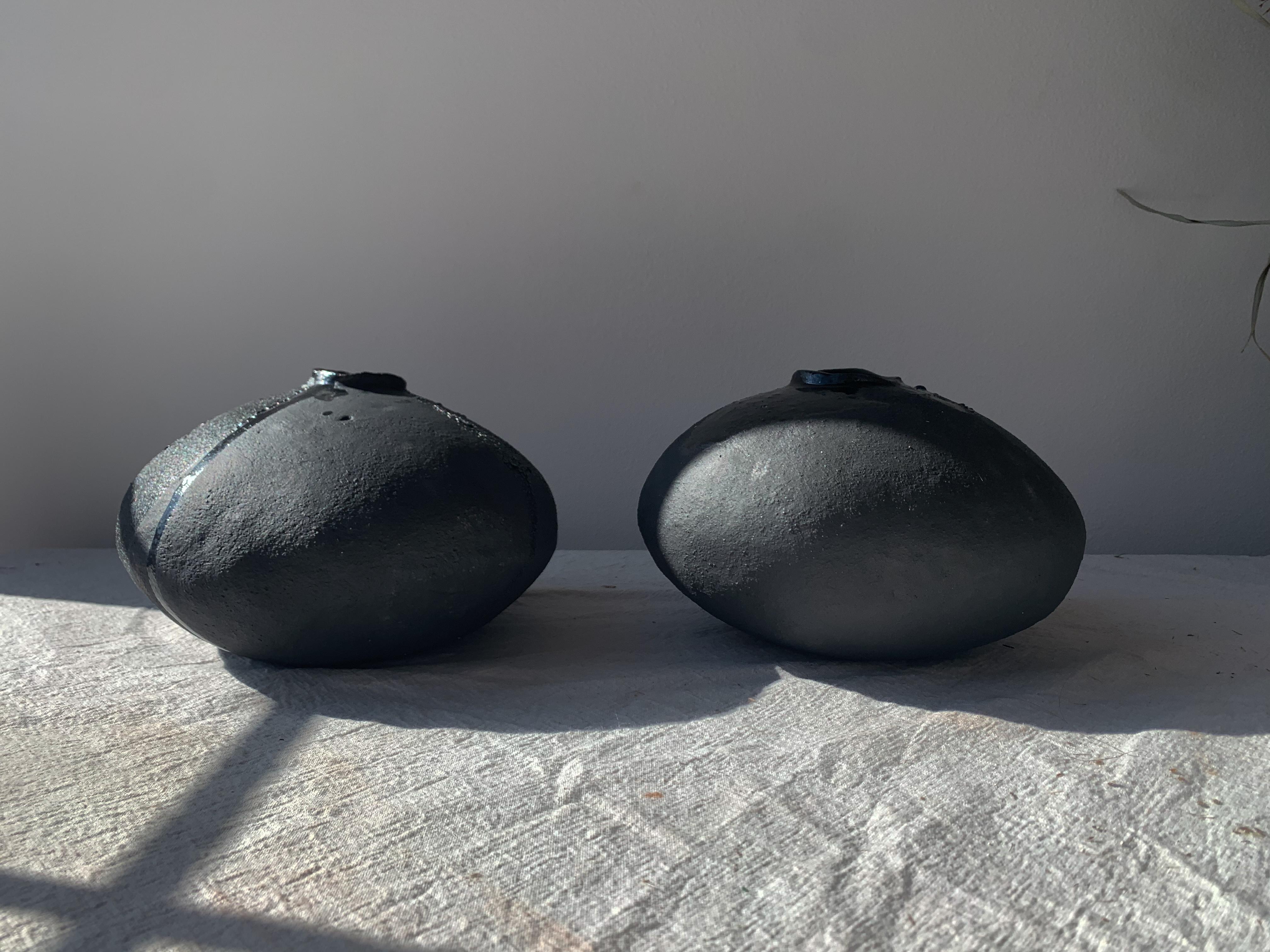 Contemporary New Moon Ceramic Vase by MONDAYS (Larger) For Sale