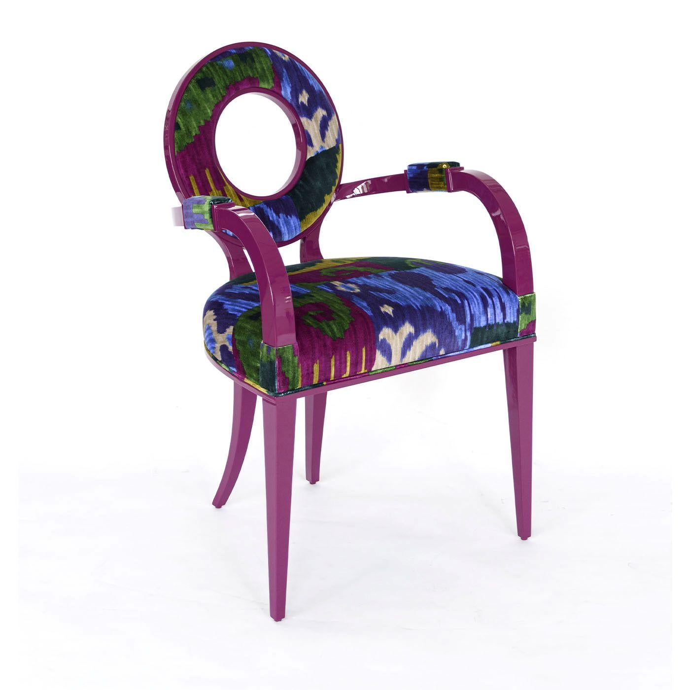New Moon Magenta Chair with Armrests In New Condition For Sale In Milan, IT