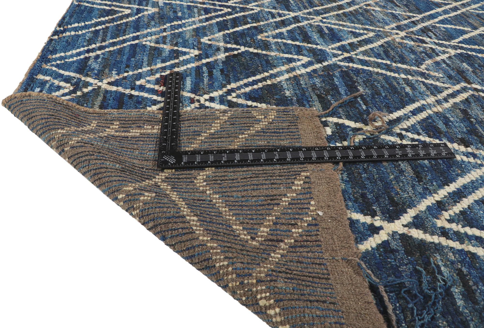 Modern Moroccan Area Rug, Contemporary Elegance Meets Tribal Allure For Sale 2