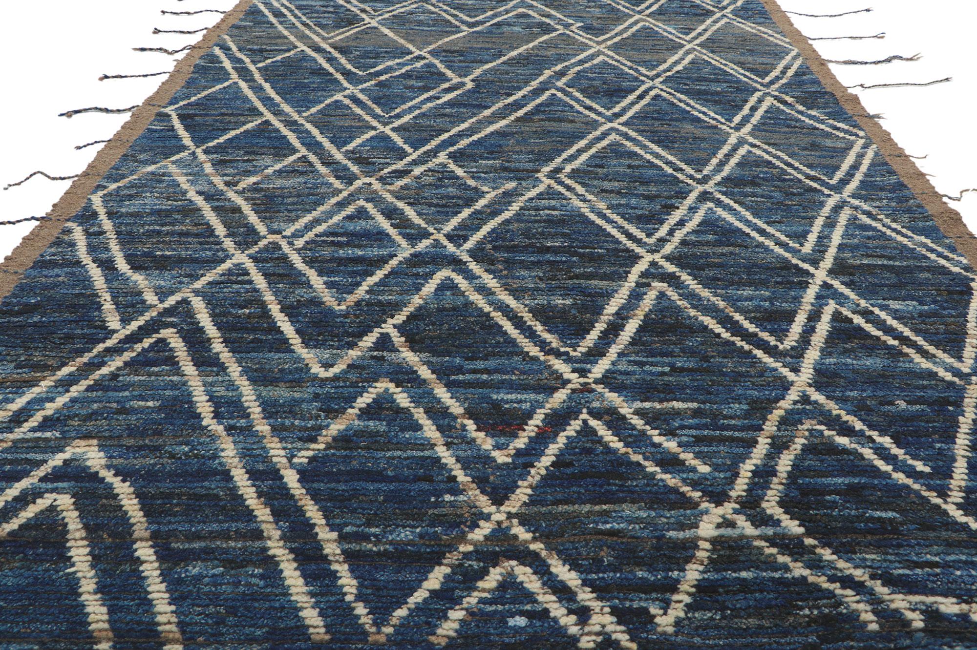 Modern Moroccan Area Rug, Contemporary Elegance Meets Tribal Allure In New Condition For Sale In Dallas, TX