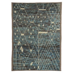 New Moroccan Area Rug with Short Pile