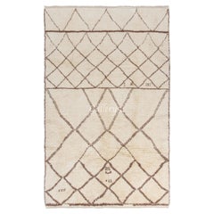 New Moroccan Berber Rug Made of Natural Un-Dyed Wool, Custom Options Available