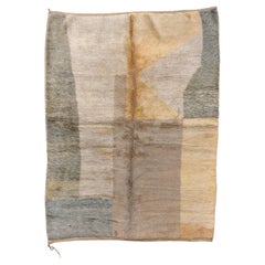New Moroccan Borderless Abstract Rug with Pale Colors 