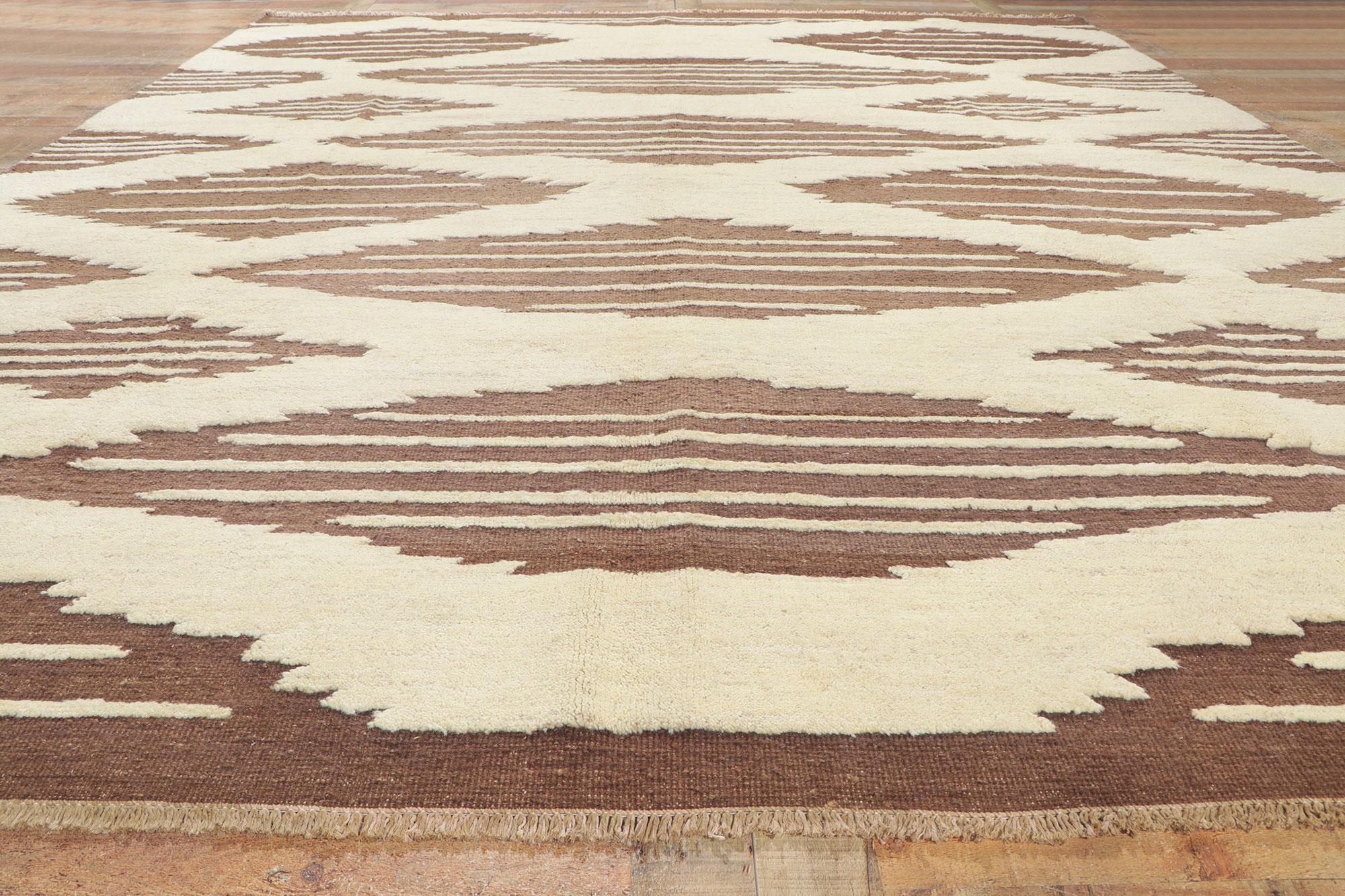 Modern New Moroccan High-Low Rug For Sale