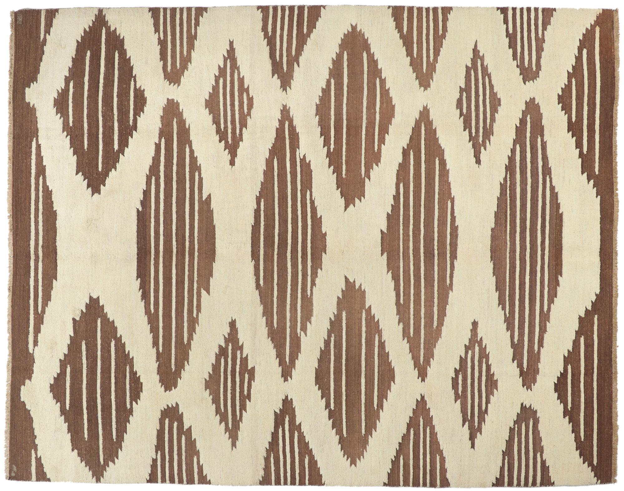 Contemporary New Moroccan High-Low Rug For Sale