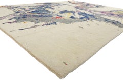 New Moroccan Rug with Abstract Eagle Ornithology Design