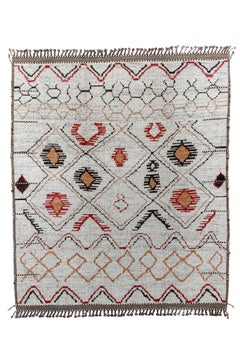 New Moroccan Rug with Zig Zag Design