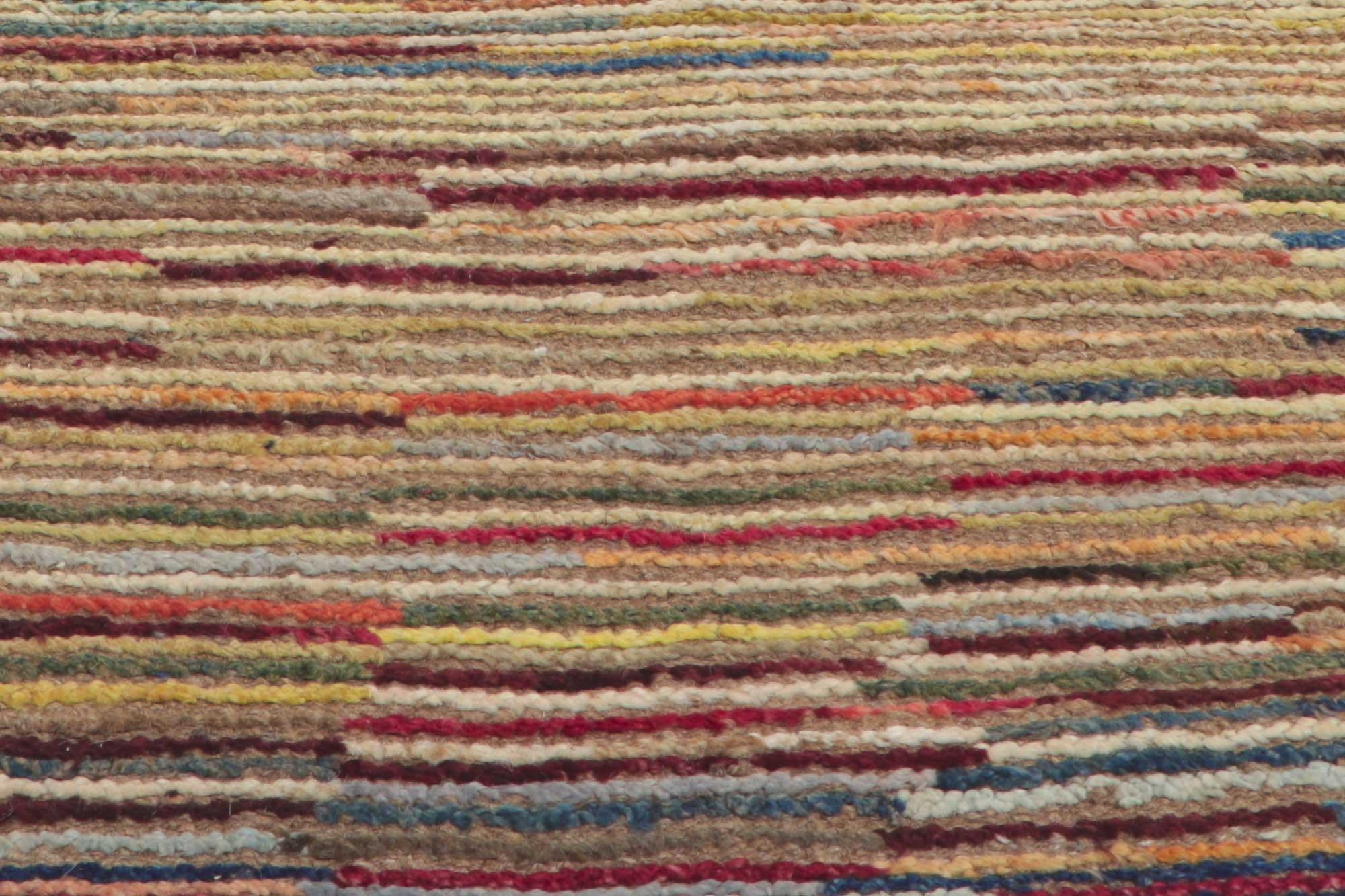 Short Pile Moroccan Runner, Tribal Enchantment Meets Midcentury Modern Style For Sale 3