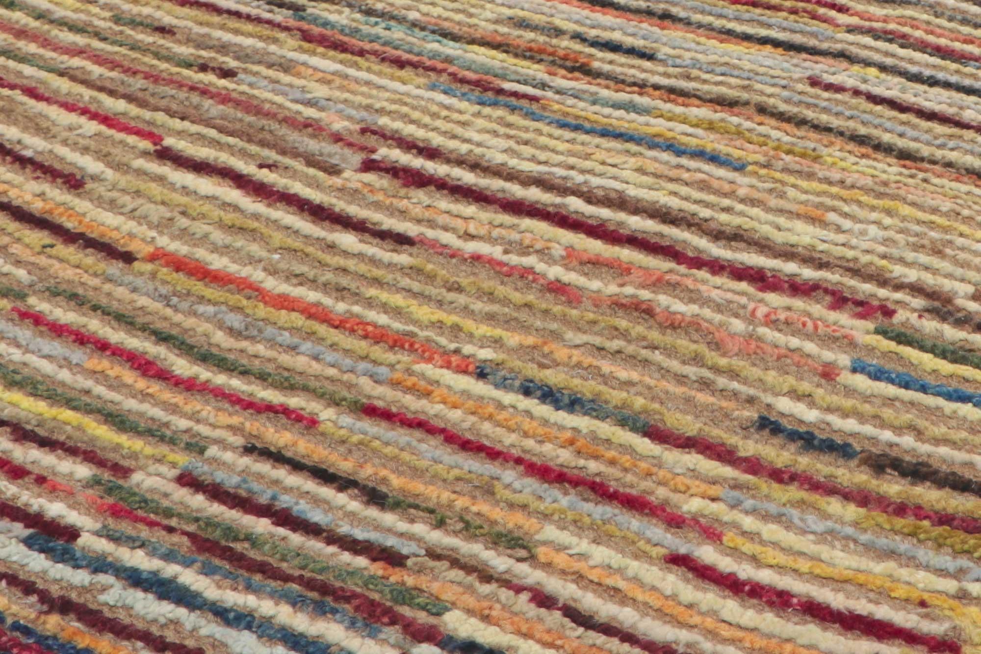 Short Pile Moroccan Runner, Tribal Enchantment Meets Midcentury Modern Style In New Condition For Sale In Dallas, TX