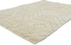 New Contemporary Moroccan Textured High-Low Carpet