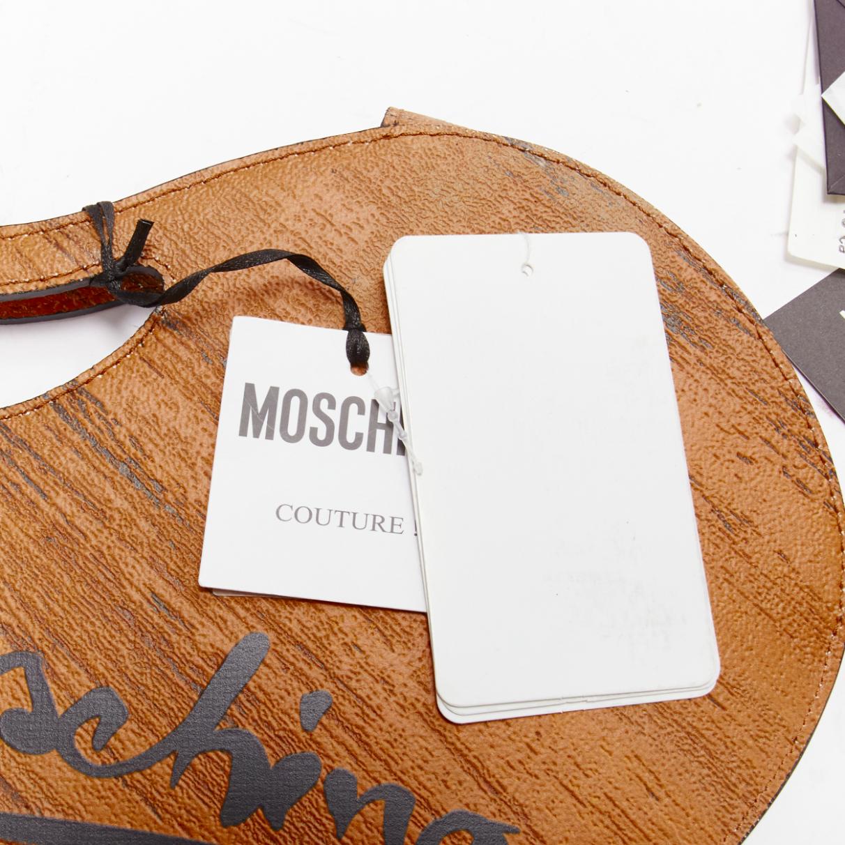 new MOSCHINO COUTURE 2020 Runway Picasso Hand Painting leather XL clutch bag 2