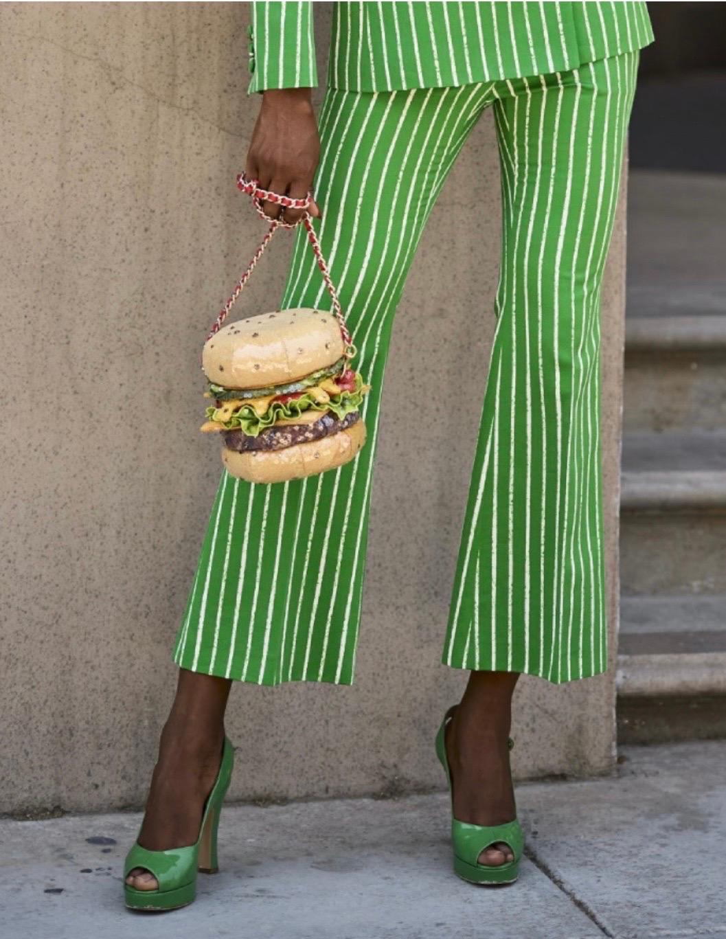 Women's or Men's NEW Moschino Hamburger Sequin Diner Bag by Jeremy Scott