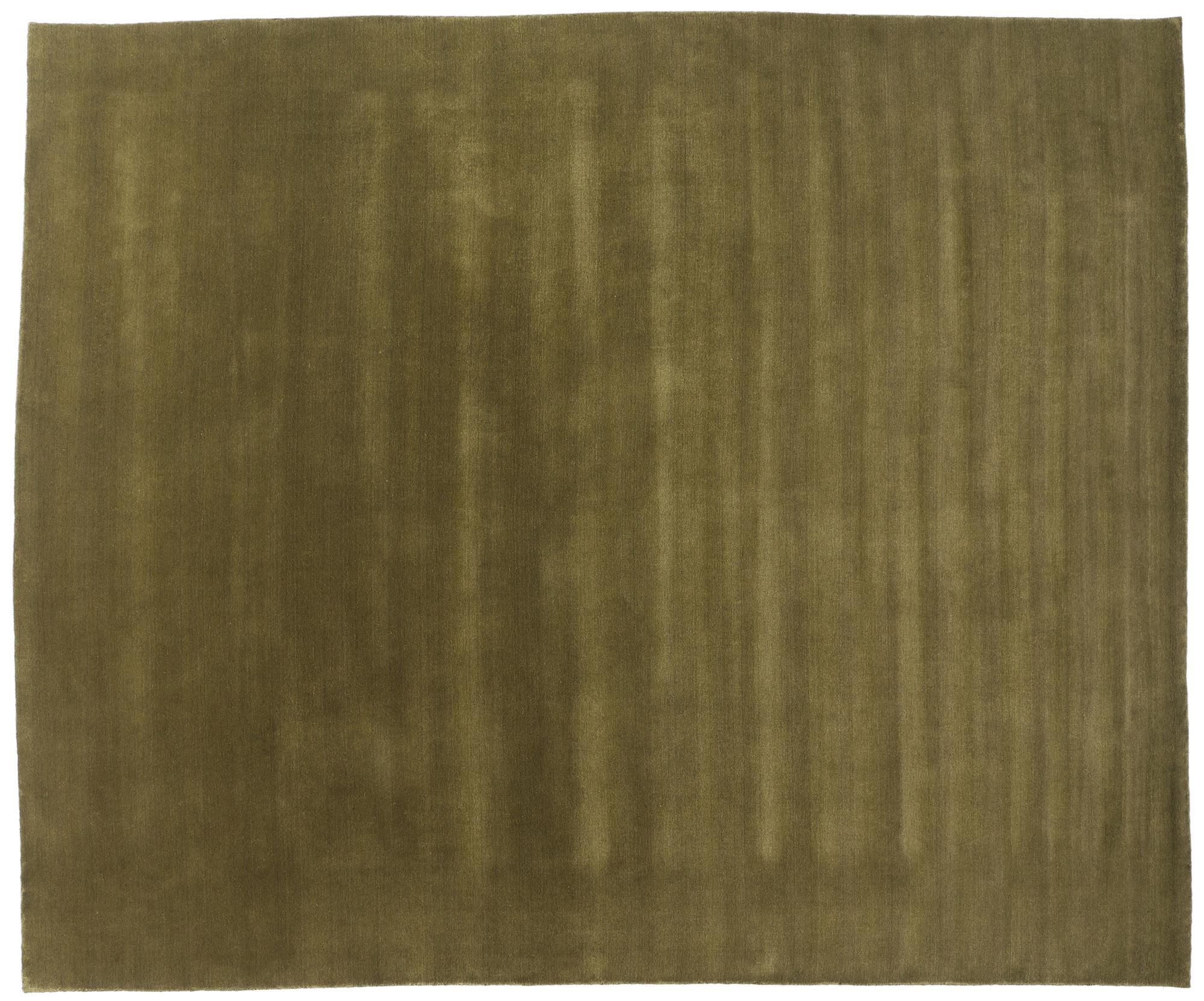 New Moss-Olive Green Tappeto di lana biofilico contemporaneo in vendita 2