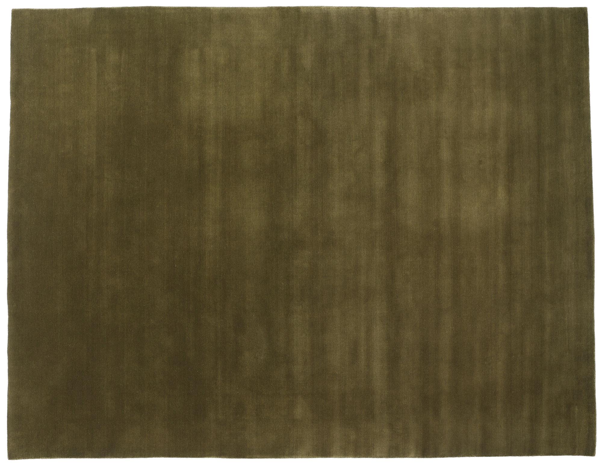 New Moss-Olive Green Contemporary Biophilic Wool Rug (tapis de laine biophilique contemporain) en vente 2
