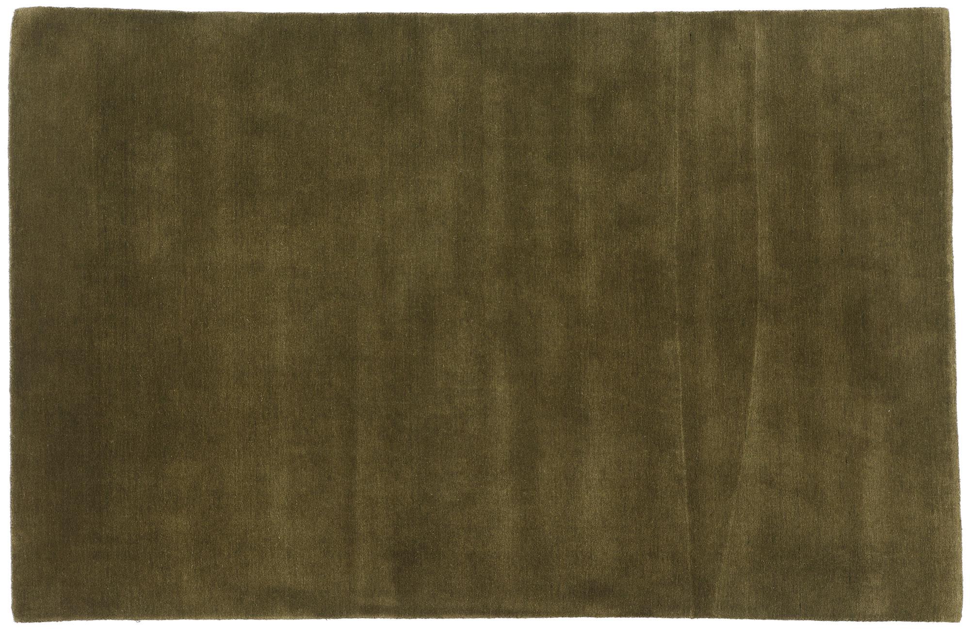 Neuer Moos-Olivgrüner Contemporary Biophilic Wool Rug im Angebot 2