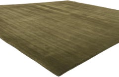 Neuer Moos-Olivgrüner Contemporary Biophilic Wool Rug