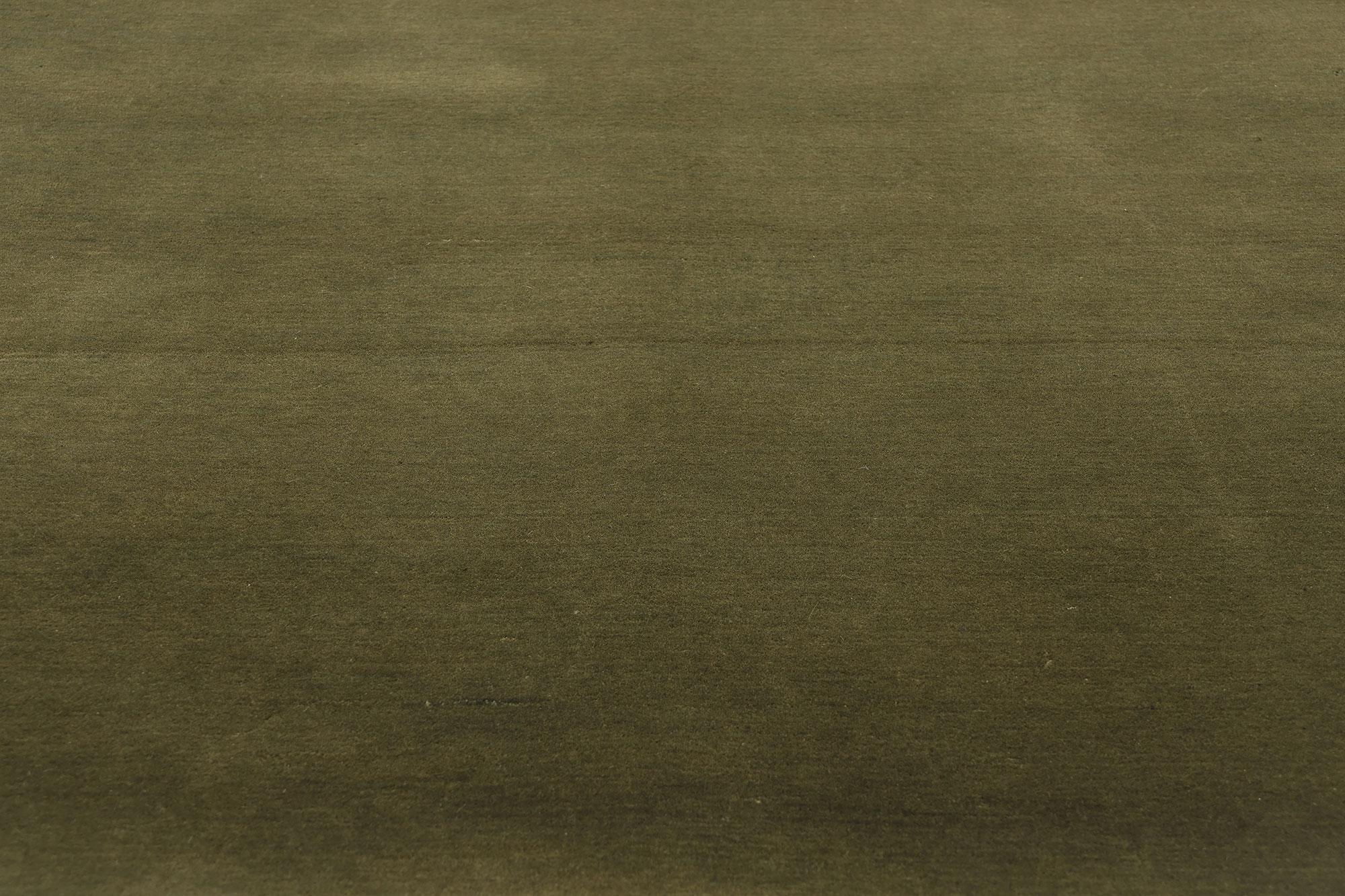 Noué à la main New Moss-Olive Green Contemporary Biophilic Wool Rug (tapis de laine biophilique contemporain) en vente