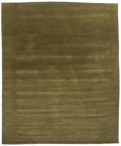 Neuer Moos-Olivgrüner Contemporary Biophilic Wool Rug
