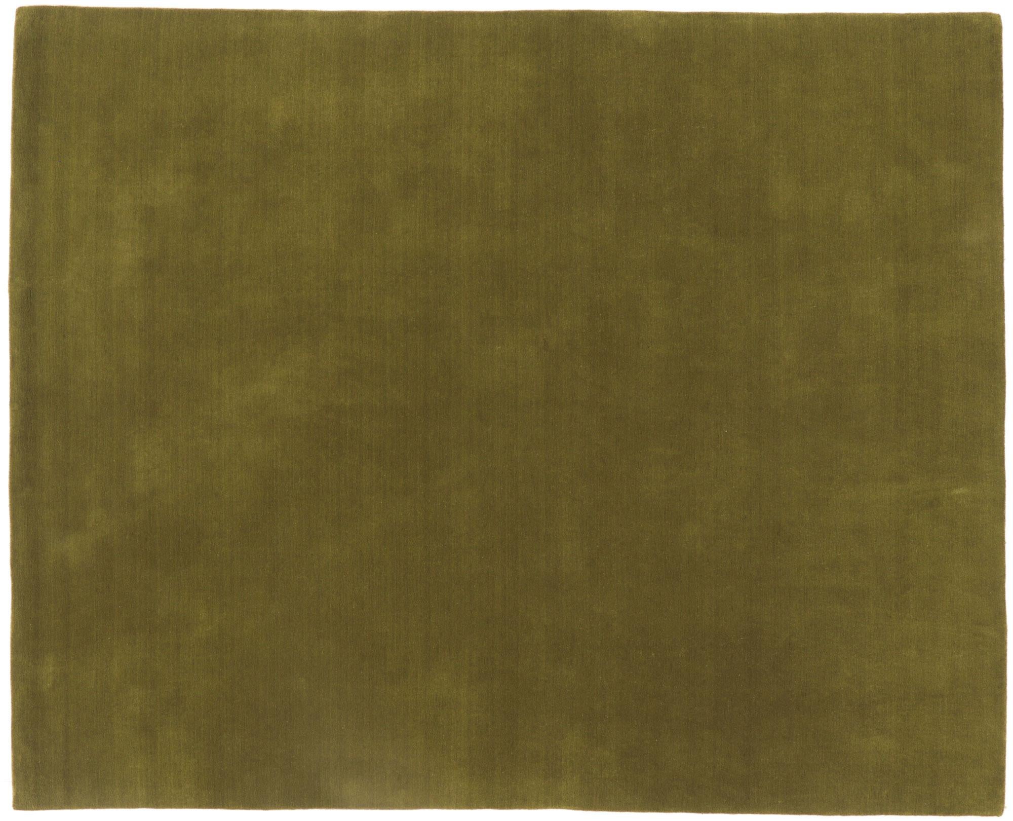 New Moss-Olive Green Modern Rug with Biophilic Design Style 3