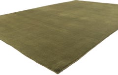 New Moss-Olive Green Modern Rug with Biophilic Design Style