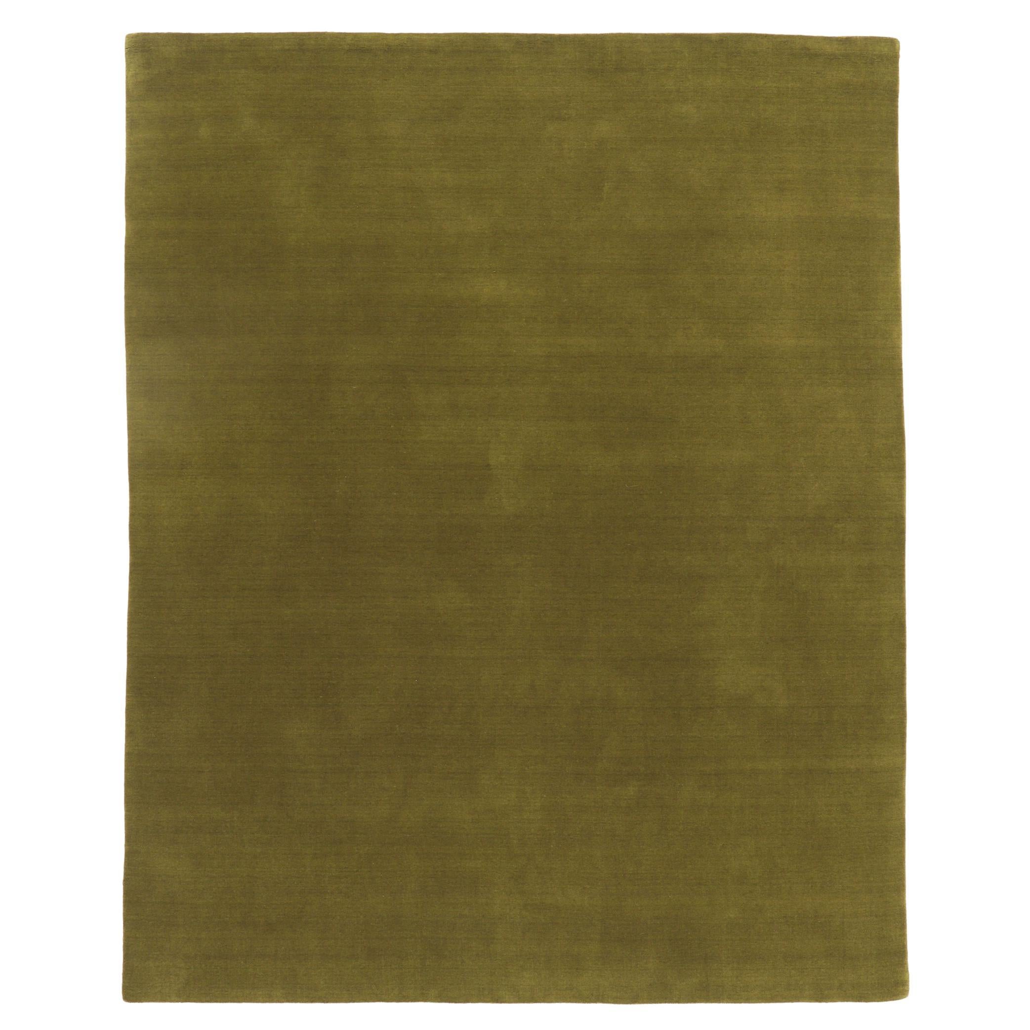 Moderner Moss-Olive-Grün-Teppich mit biophilem Design