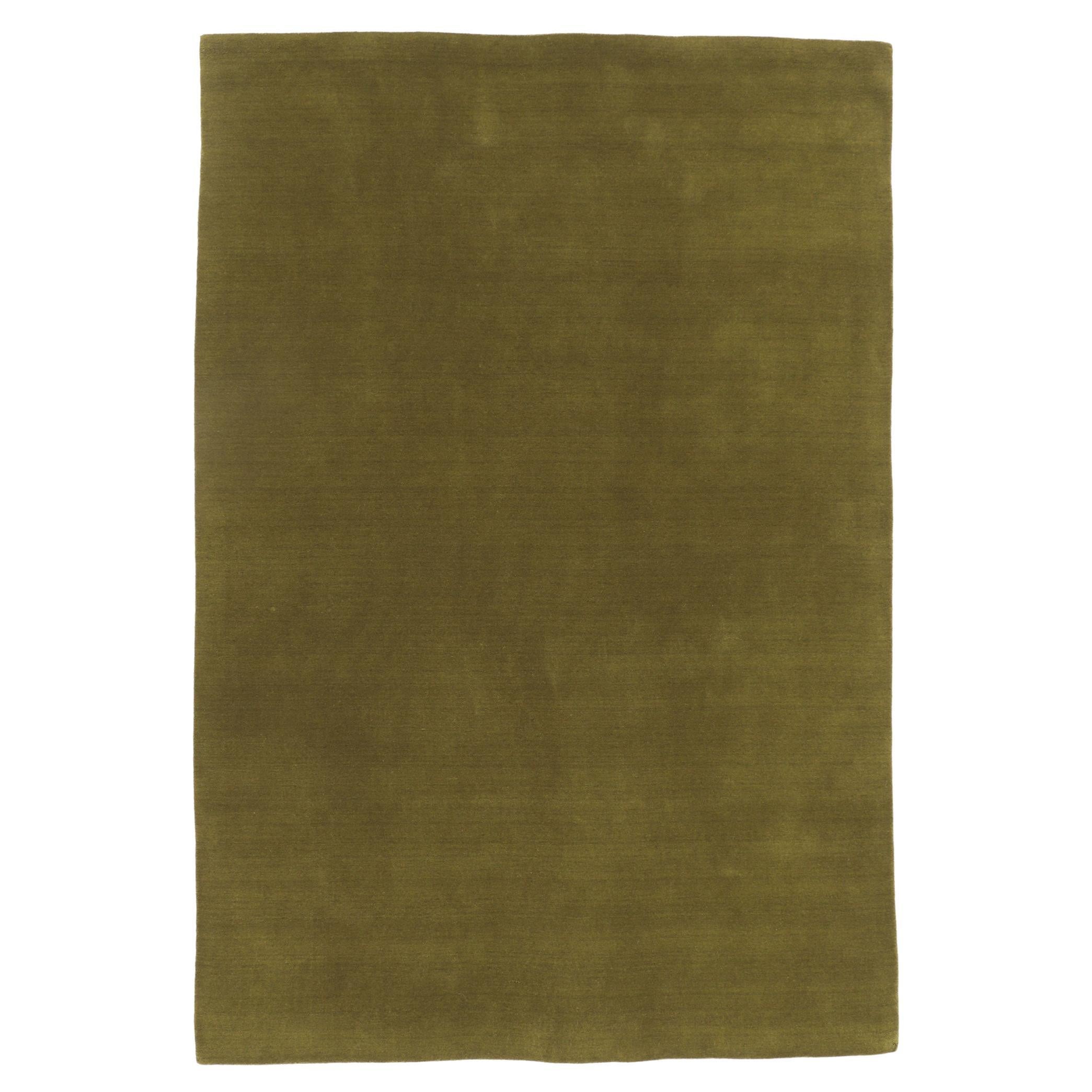 New Moss-Olive Green Modern Rug with Biophilic Design Style