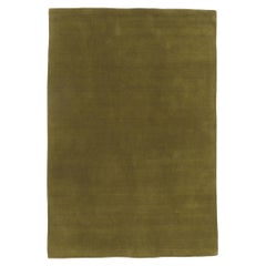 New Moss-Olive Green Modern Rug with Biophilic Design Style