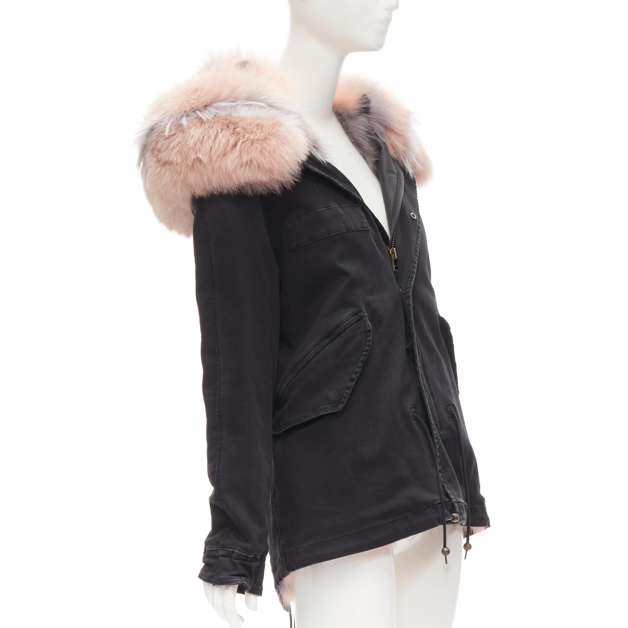 pink fur lined coat