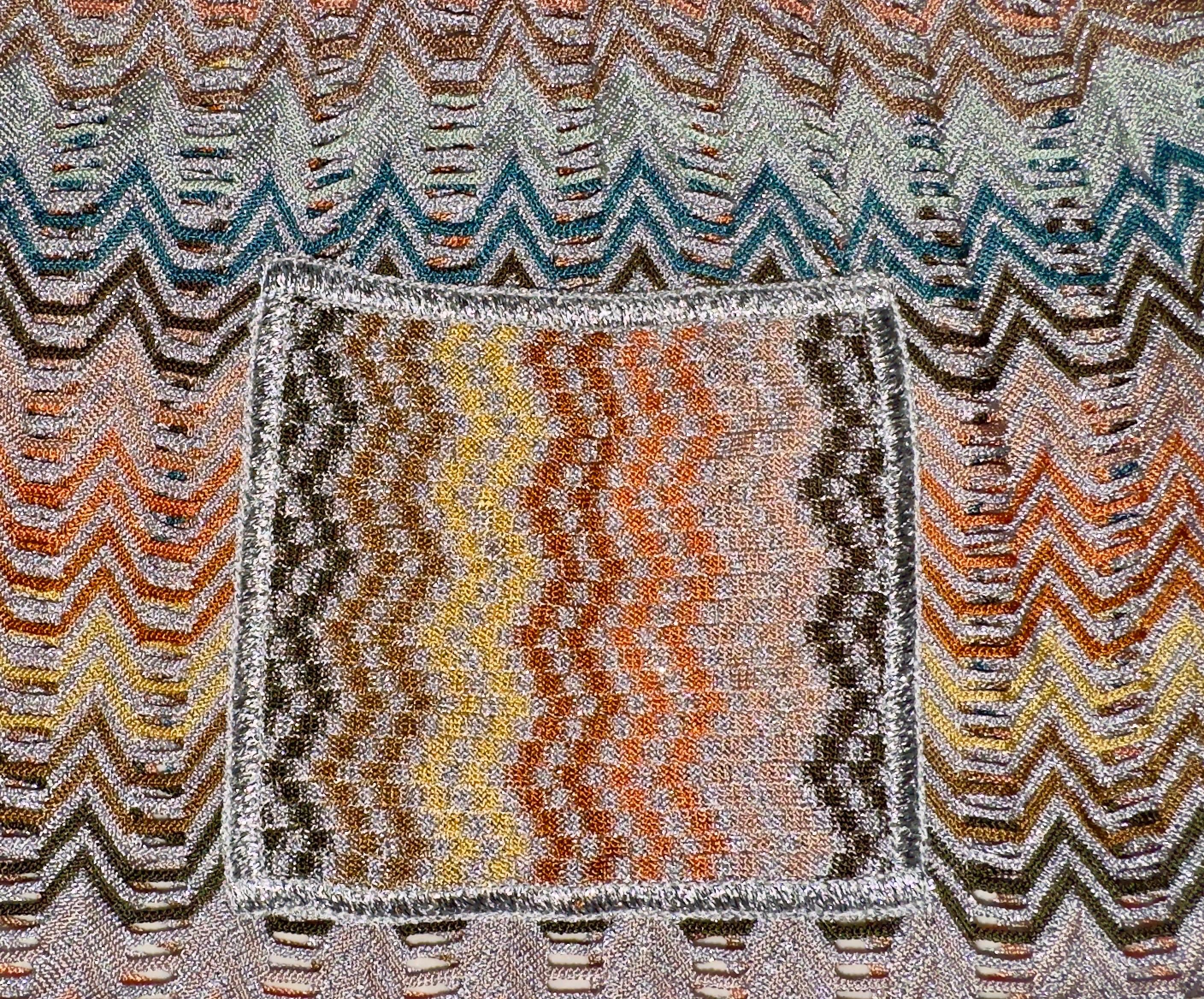 NEW Multicolor Missoni Metallics Lurex Crochet Knit Tunic Mini Dress 38 For Sale 1