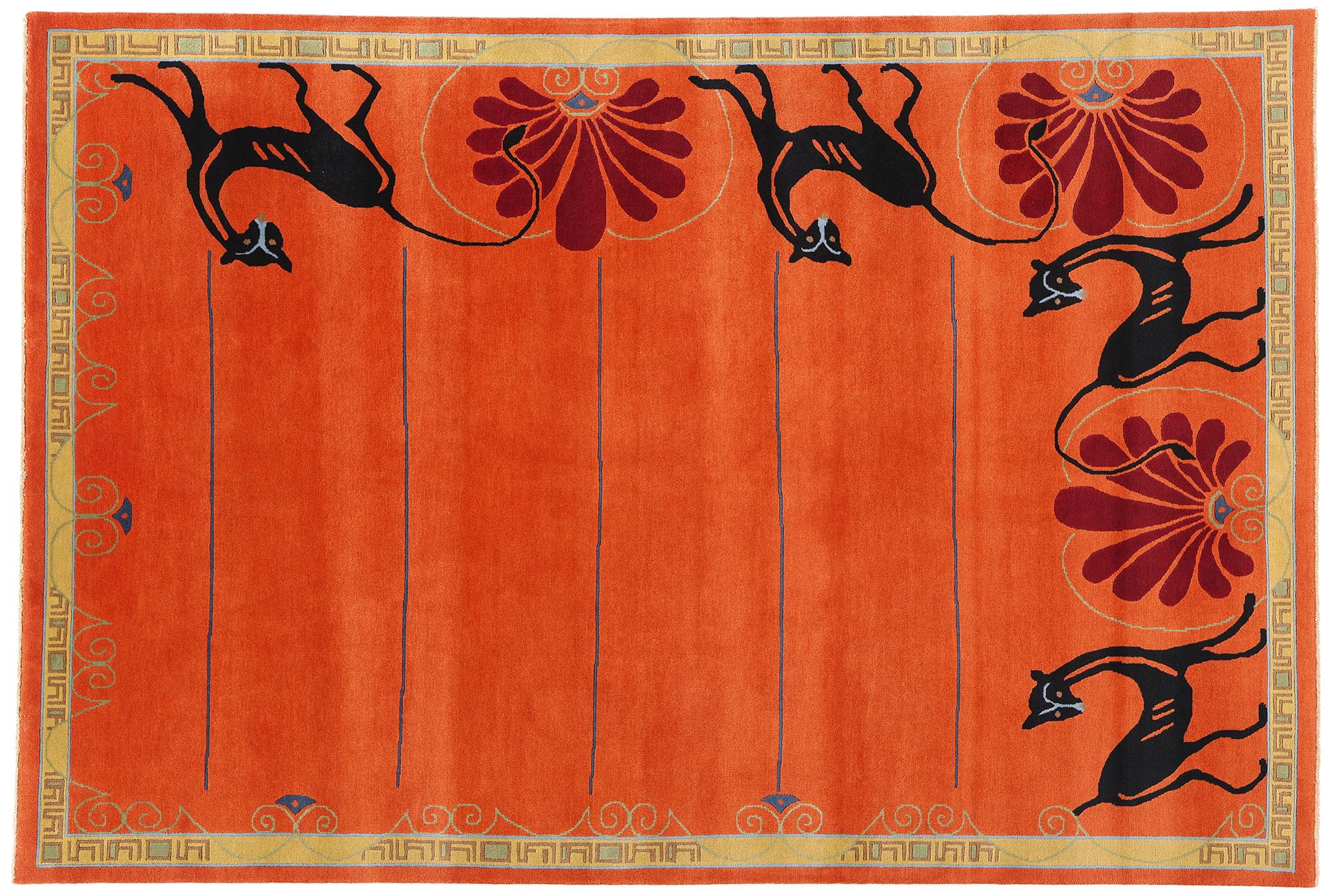 New Mystic Sunset Enchantment Modern Chinese Art Deco Rug, 06'01 x 08'11 For Sale 3