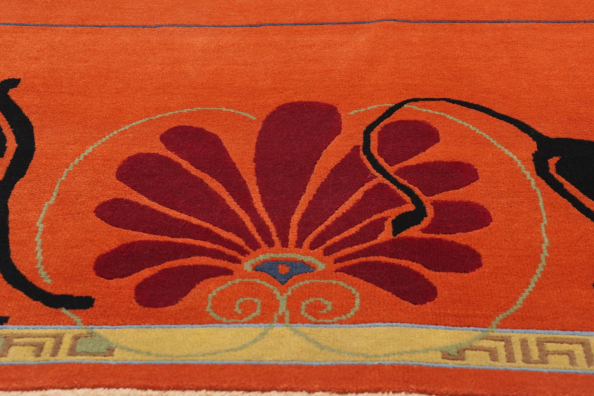 New Mystic Sunset Enchantment Modern Chinese Art Deco Rug, 06'01 x 08'11 In New Condition For Sale In Dallas, TX