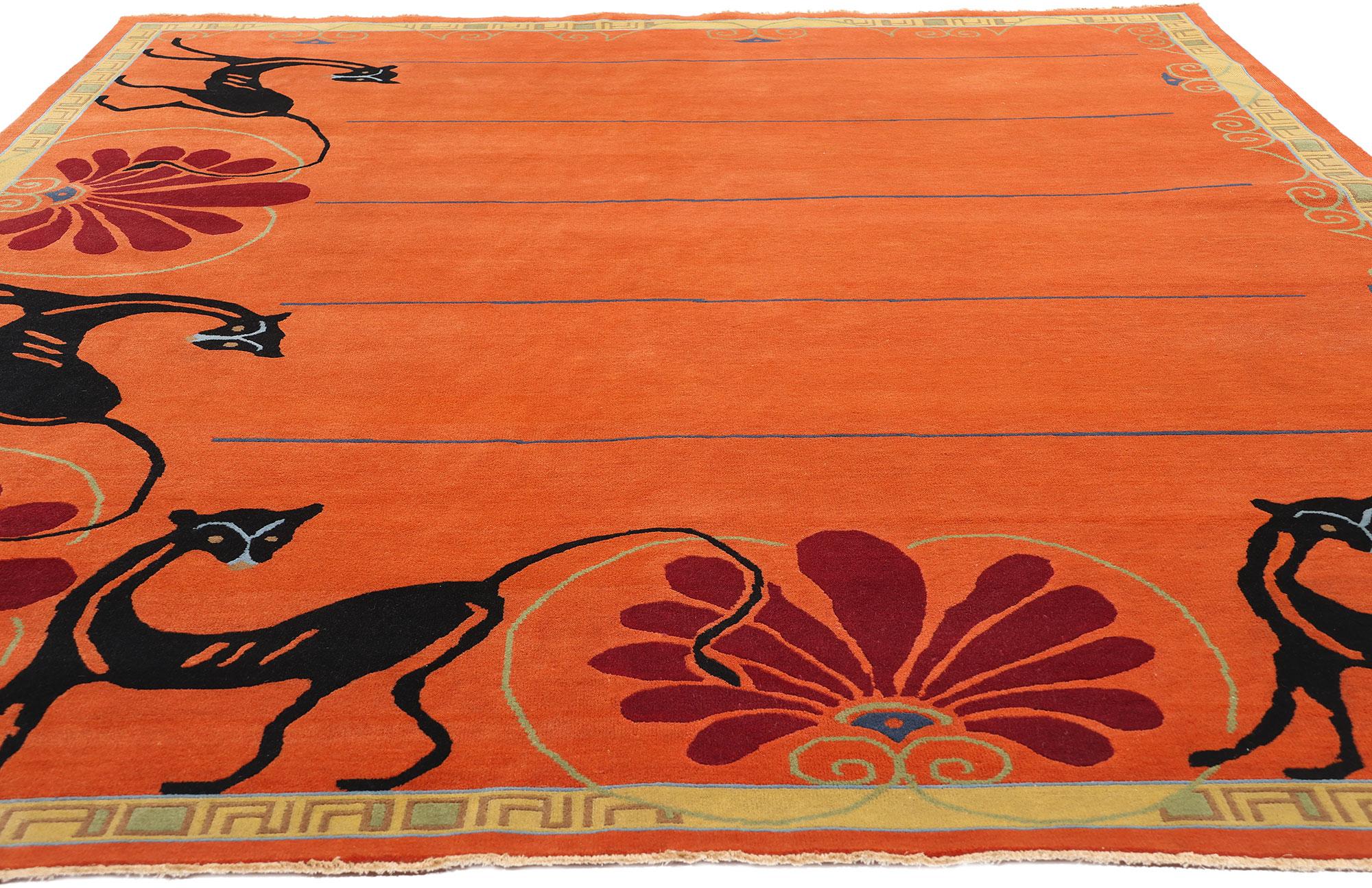 Chinese Export New Mystic Sunset Enchantment Modern Chinese Art Deco Rug, 07'11 x 10'02 For Sale