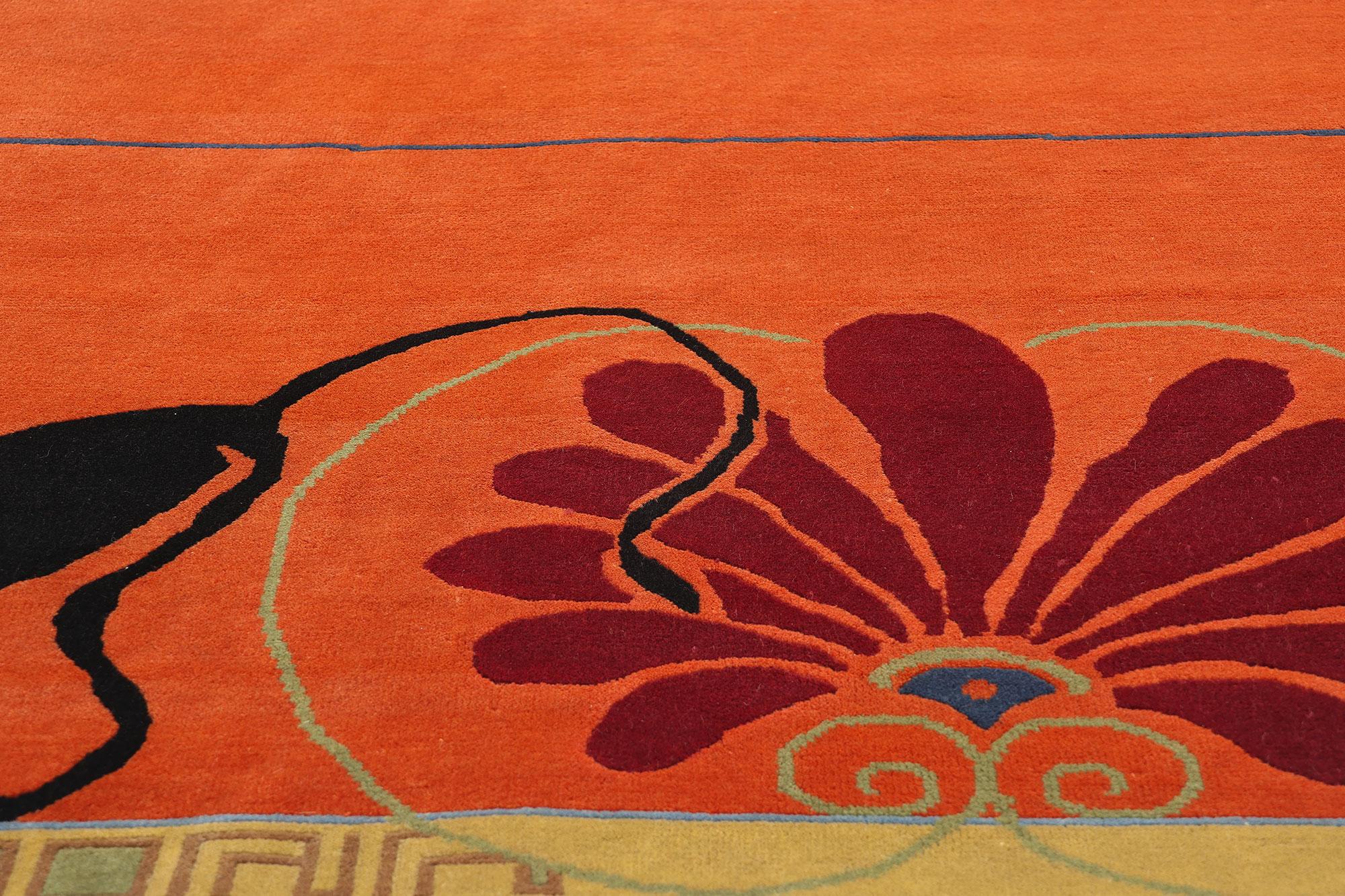 Hand-Knotted New Mystic Sunset Enchantment Modern Chinese Art Deco Rug, 07'11 x 10'02 For Sale