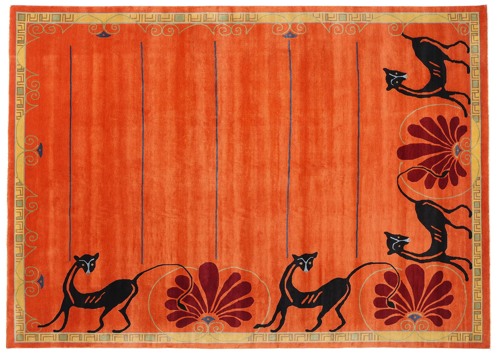 New Mystic Sunset Enchantment Tappeto moderno cinese Art Deco, 09'00 x 12'06 in vendita 2
