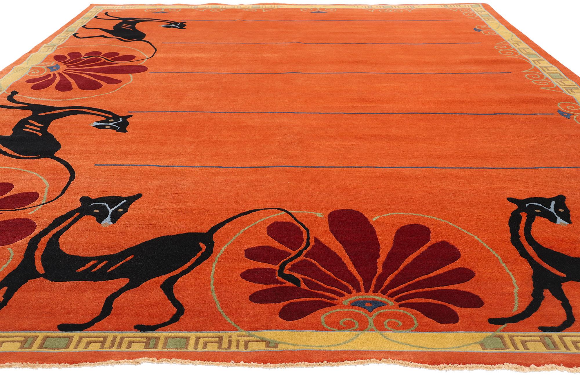 Art Déco New Mystic Sunset Enchantment Tappeto moderno cinese Art Deco, 09'00 x 12'06 in vendita