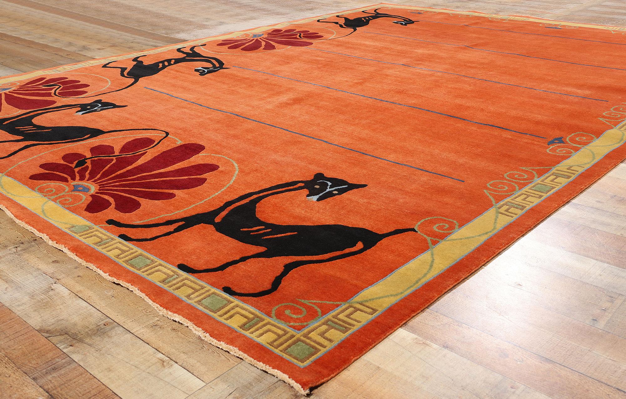 XXI secolo e contemporaneo New Mystic Sunset Enchantment Tappeto moderno cinese Art Deco, 09'00 x 12'06 in vendita