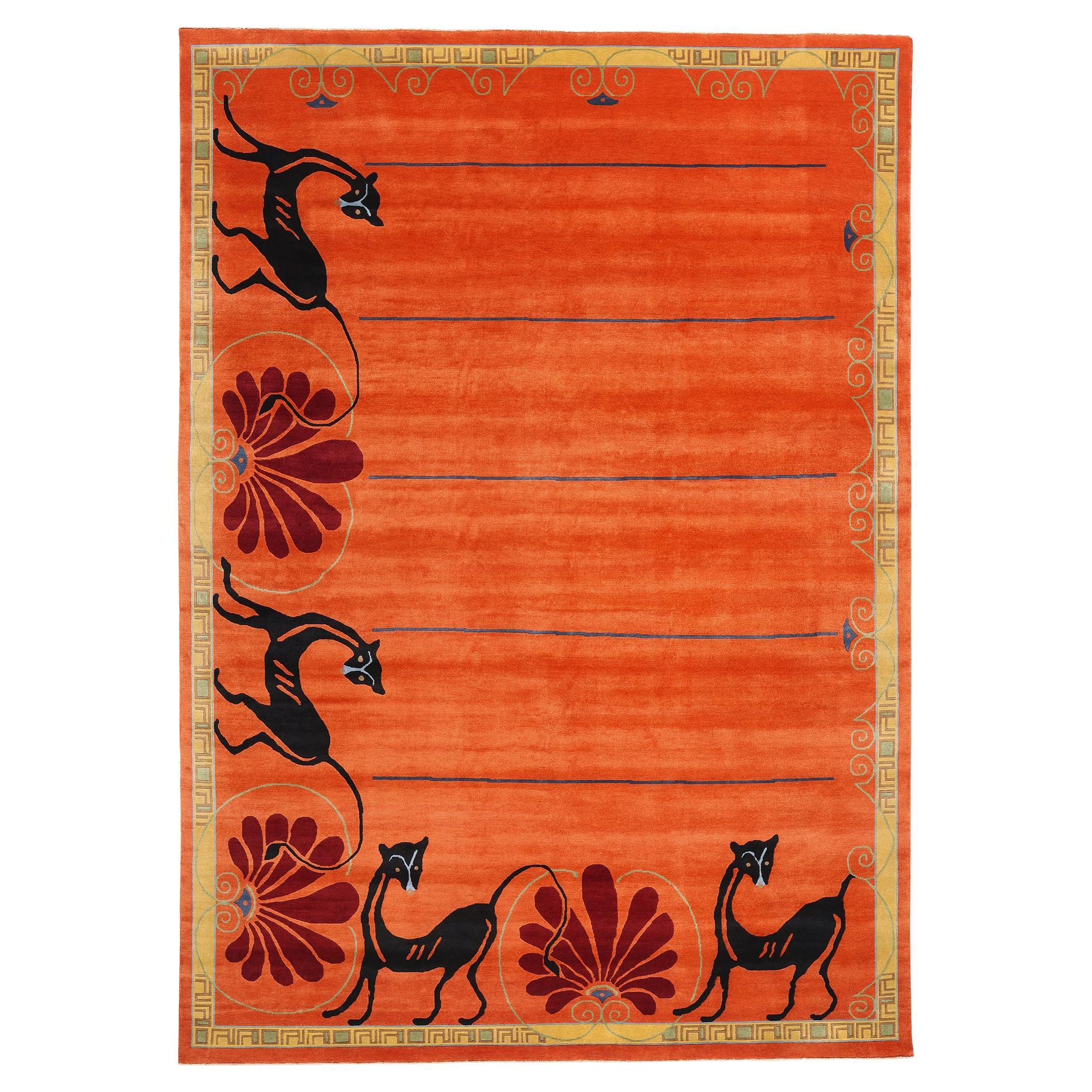 New Mystic Sunset Enchantment Modern Chinese Art Deco Rug, 09'00 x 12'06