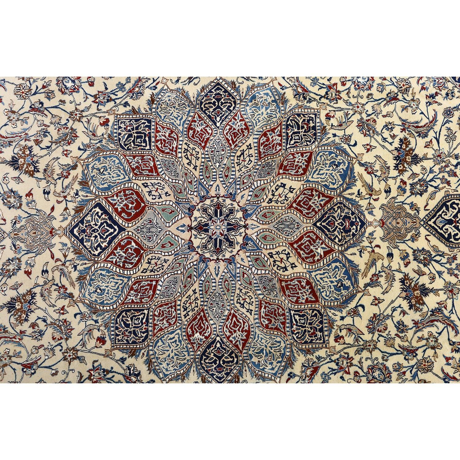 Annodato a mano Tappeto New Naein in lana, seta e cotone - Dimensioni: 11'10 X 8'2 in vendita