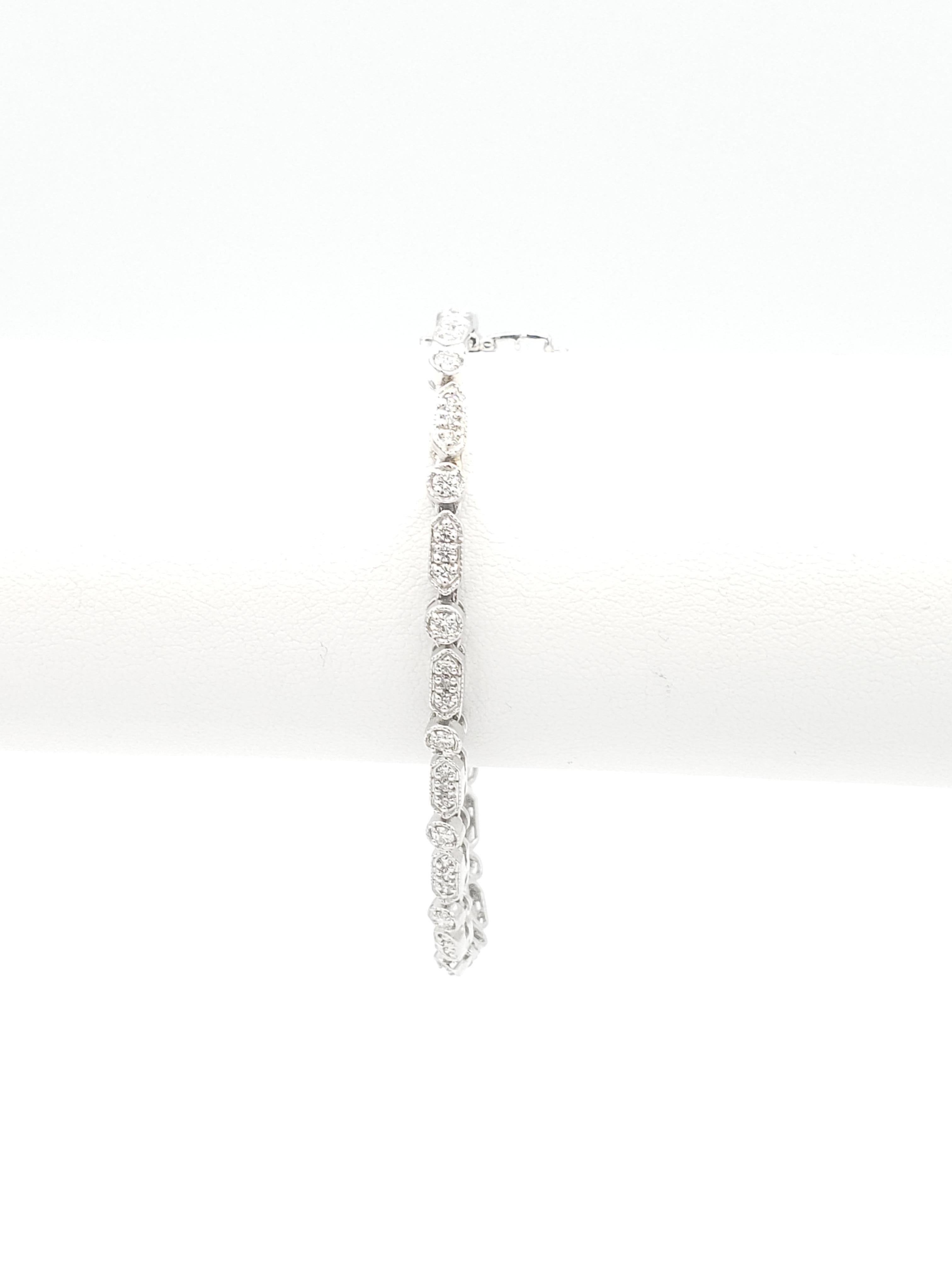 New Natural Ideal Cut Hearts and Arrows Firing Diamond Bracelet 18k White Gold For Sale 5