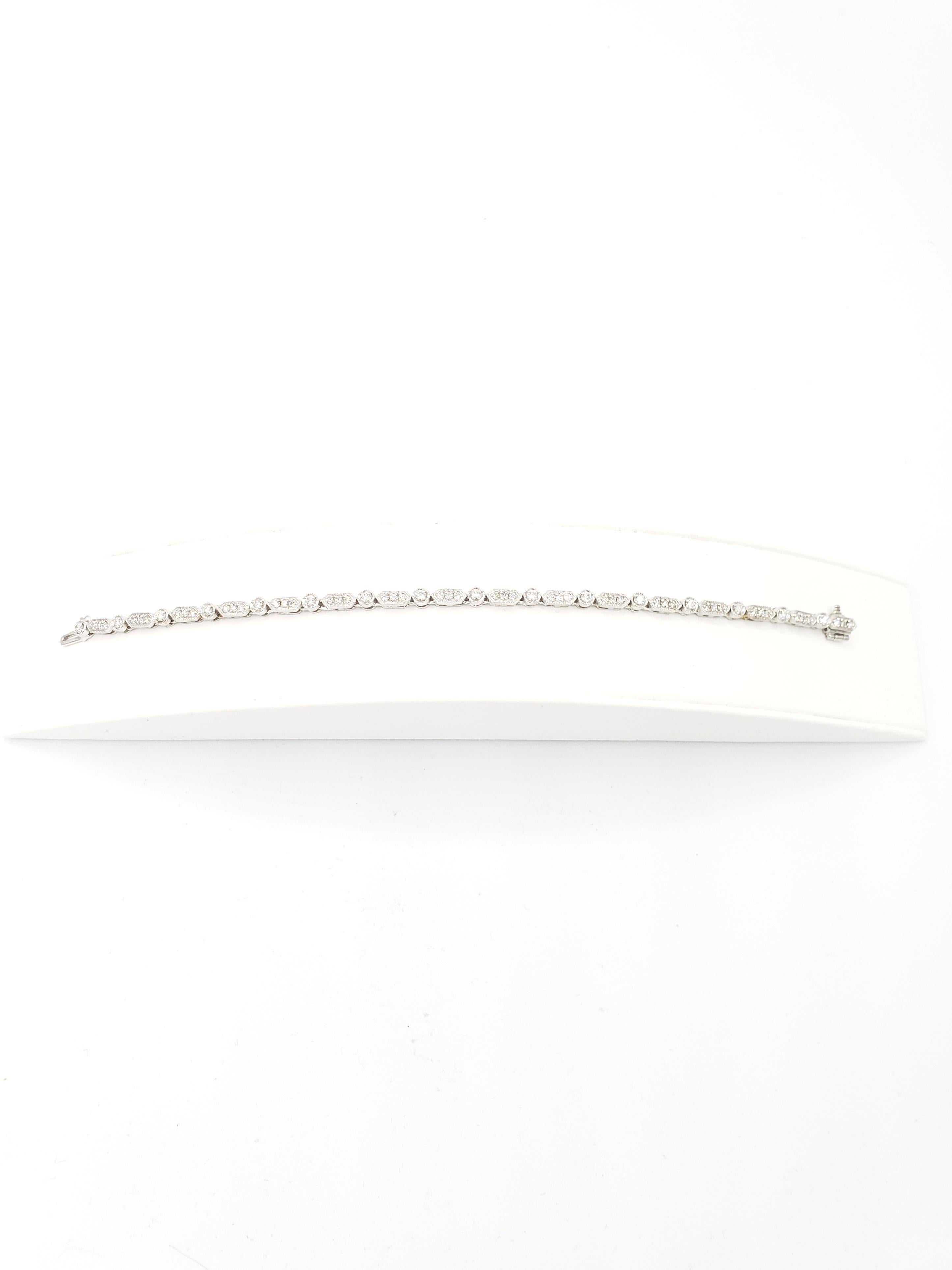 New Natural Ideal Cut Hearts and Arrows Firing Diamond Bracelet 18k White Gold For Sale 1