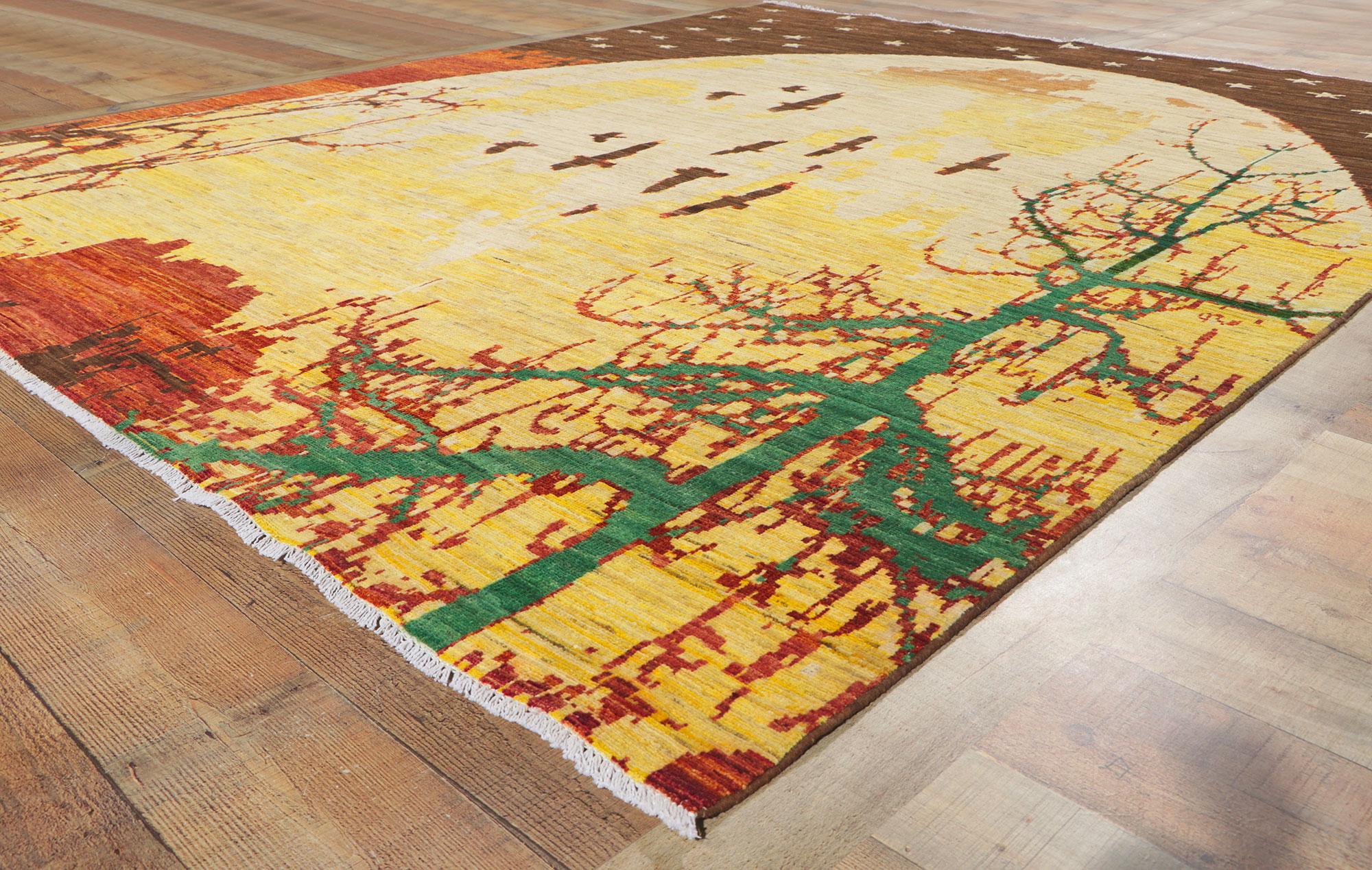 New Nature-Inspired Gilded Ascent Biophilic Carpet with Modern Style In New Condition For Sale In Dallas, TX