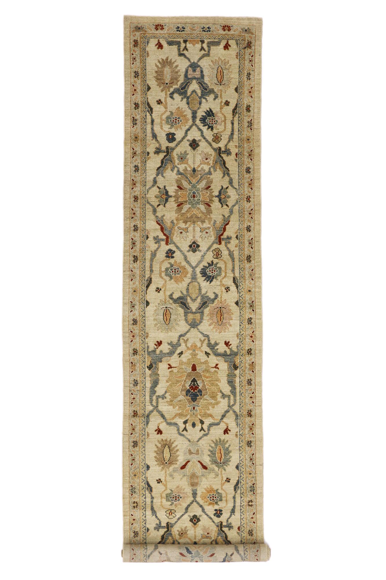 Contemporary Persian Sultanabad Rug Carpet Runner For Sale 5