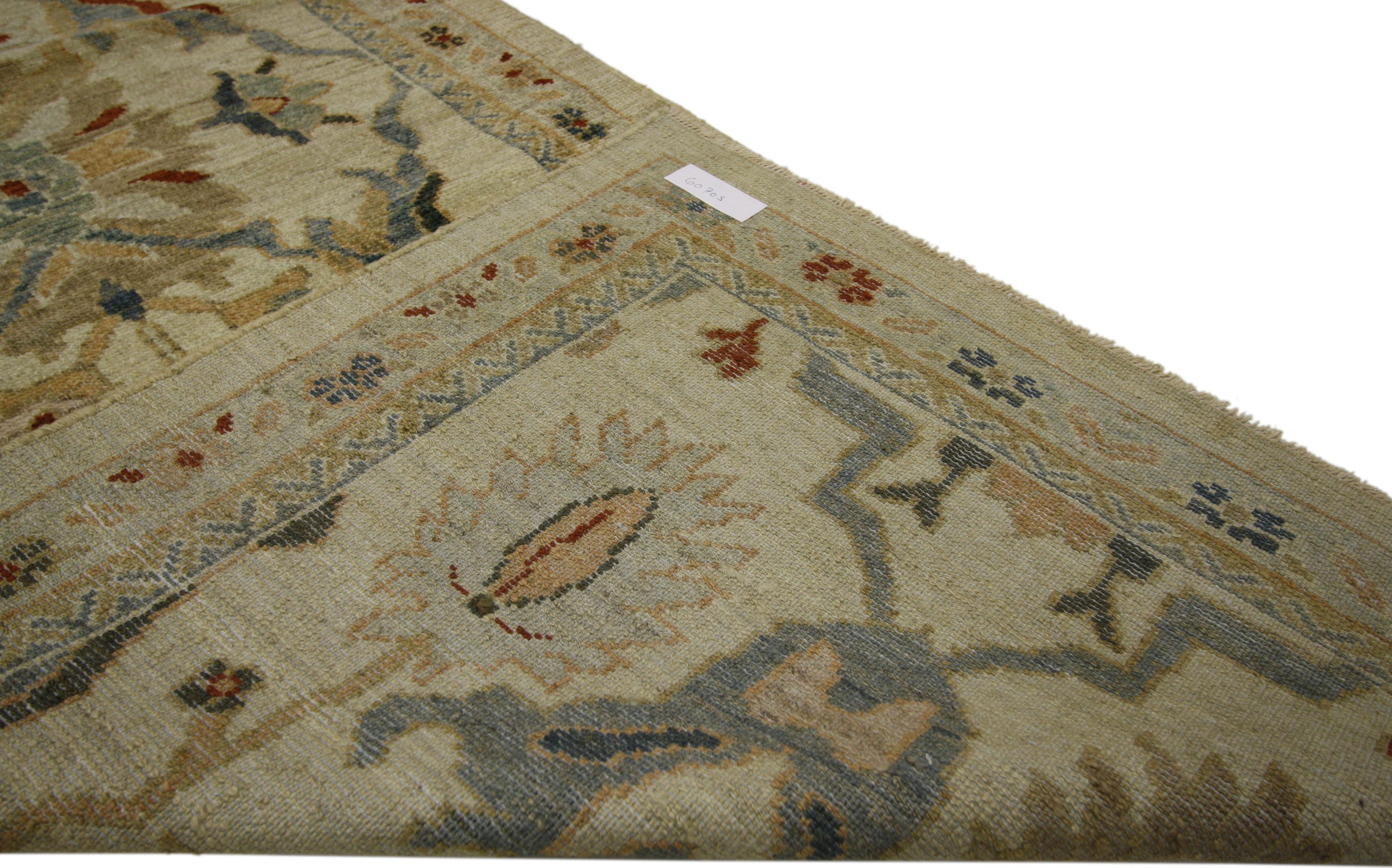 Wool Contemporary Persian Sultanabad Rug Carpet Runner For Sale