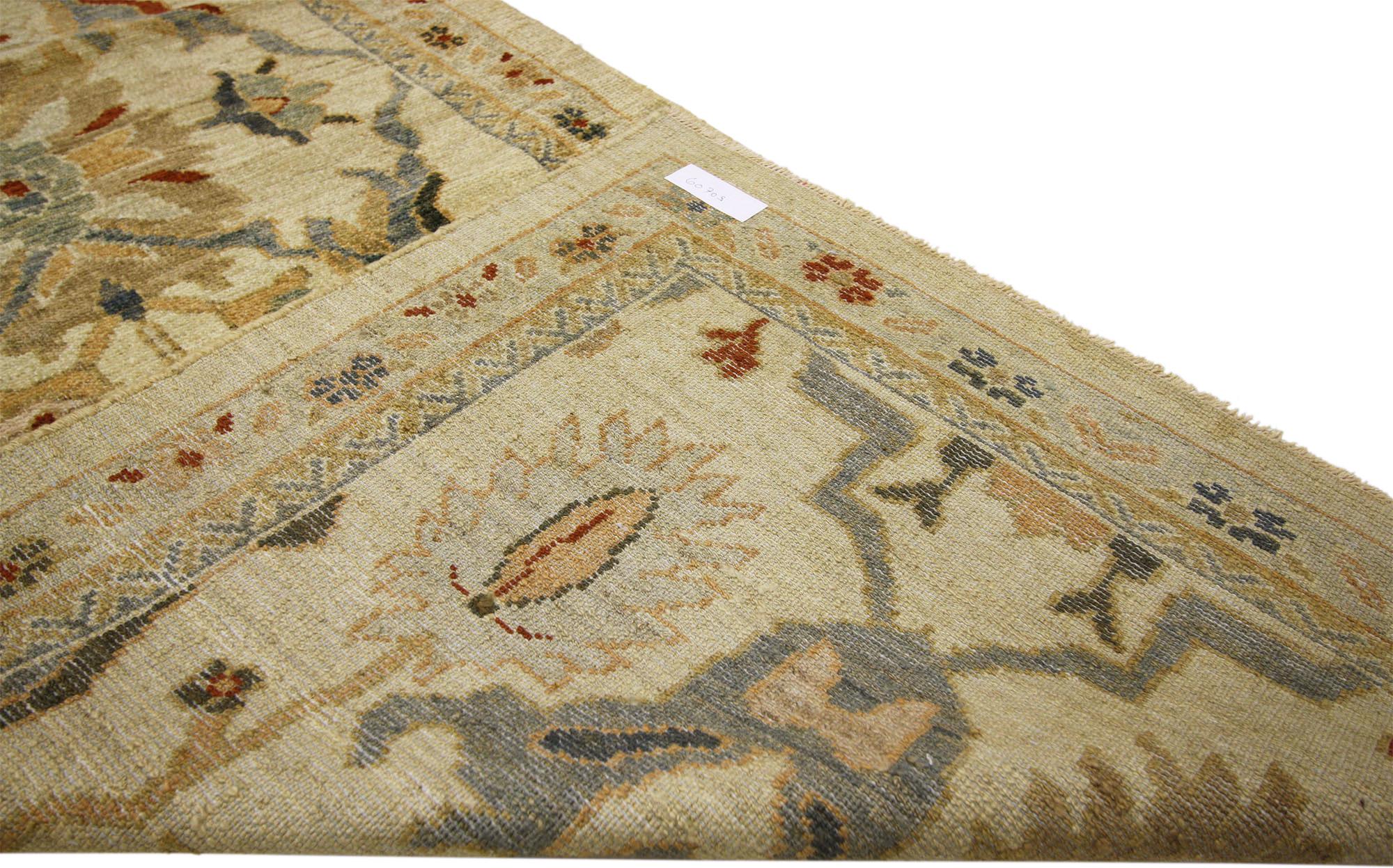 Noué à la main Nouveau tapis persan Sultanabad de style transitionnel en vente