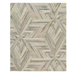 Nuovo tappeto nepalese "Quadri Geometric Diamond", in lana annodato a mano, 9'x12'