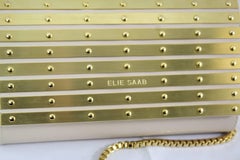 New never used Elie Saab Golden WOC and pink Leather Crossbody bag